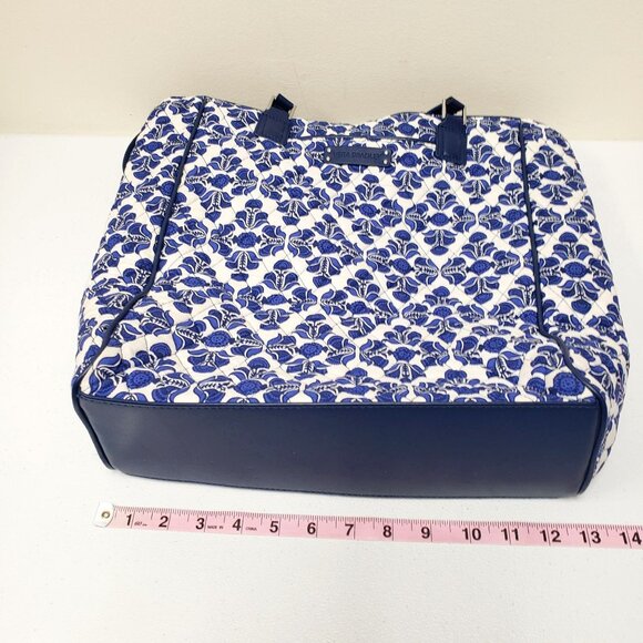 Vera Bradley Cobalt Tile Blue White Tote Bag - Picture 10 of 10